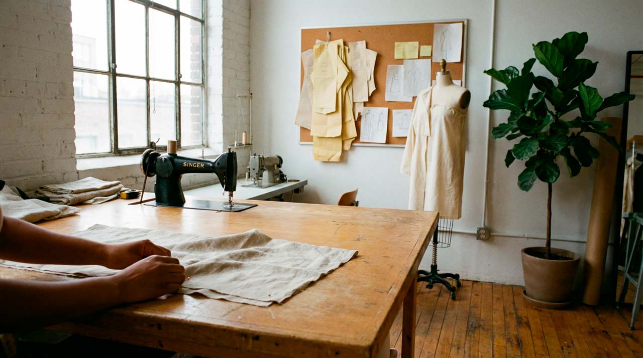 local fashion designer studio sustainable sewing canada